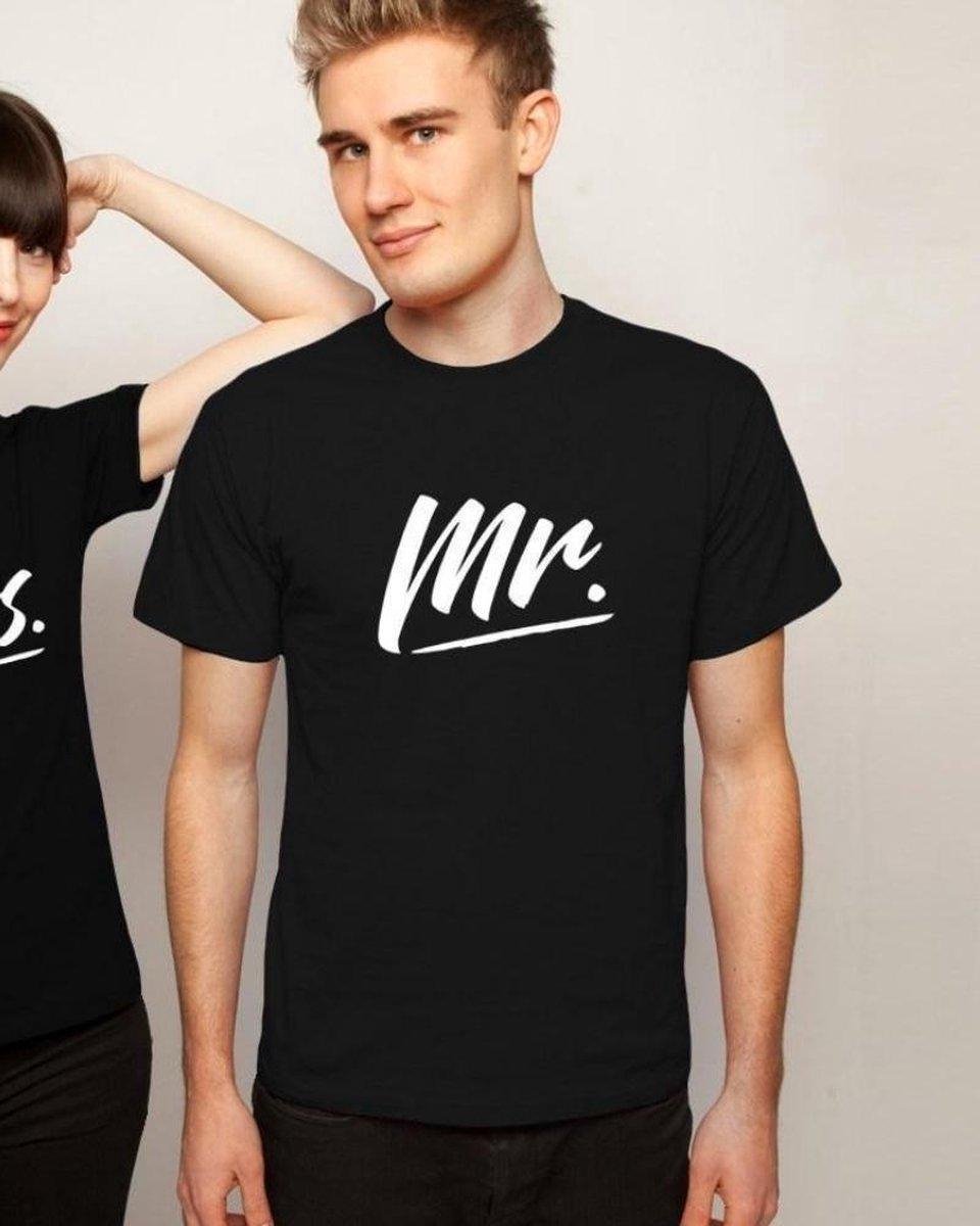 Mr & Mrs T-Shirt (Mr - Maat XL) | Koppel Cadeau | Valentijn Cadeautje voor hem & haar